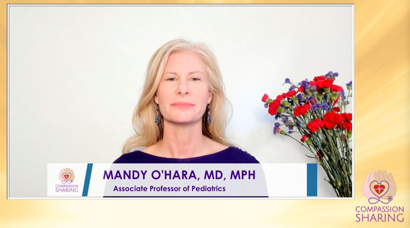 Dr. Mandy O'Hara video screenshot from her physician burnout course